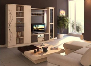 Современная модульная мебель в гостиную комнату